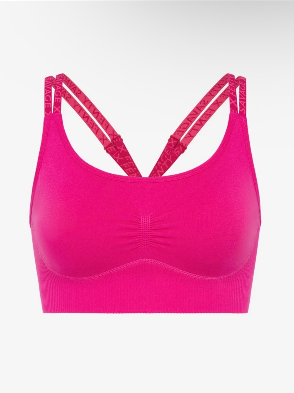 🌟HP🌟 SAVAGEXFENTY 🩷 Seamless Longline Sports Bra & Ribbed High-Waist Legging Set - Picture 2 of 7